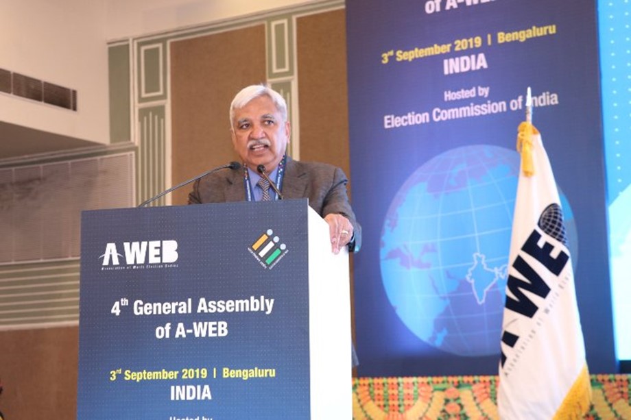 CEC Sunil Arora Assumes Chairmanship of Association of World Election Bodies decoding=