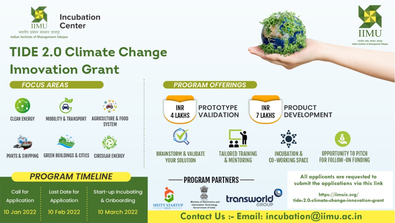 iim-udaipur-incubation-centrelaunches-first-ever-startup-cohort-towards-climate-change-invites-eligible-startups