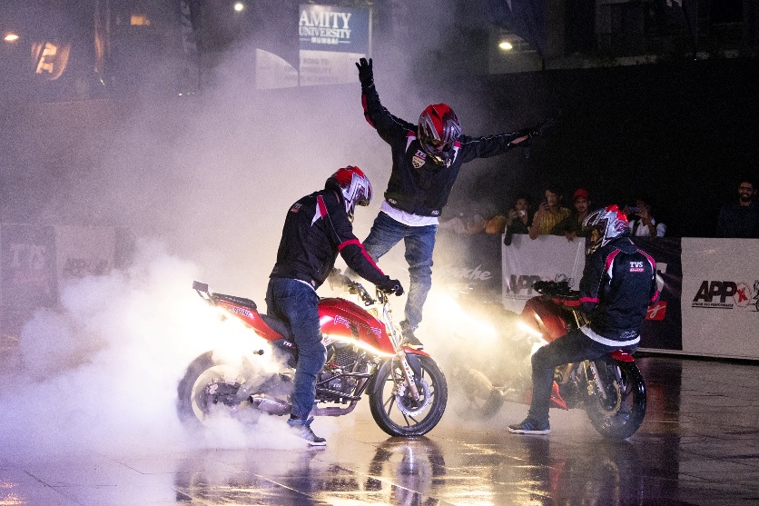 TVS Apache enters Asia Book of Records with a 6 hour non-stop stunt marathon decoding=
