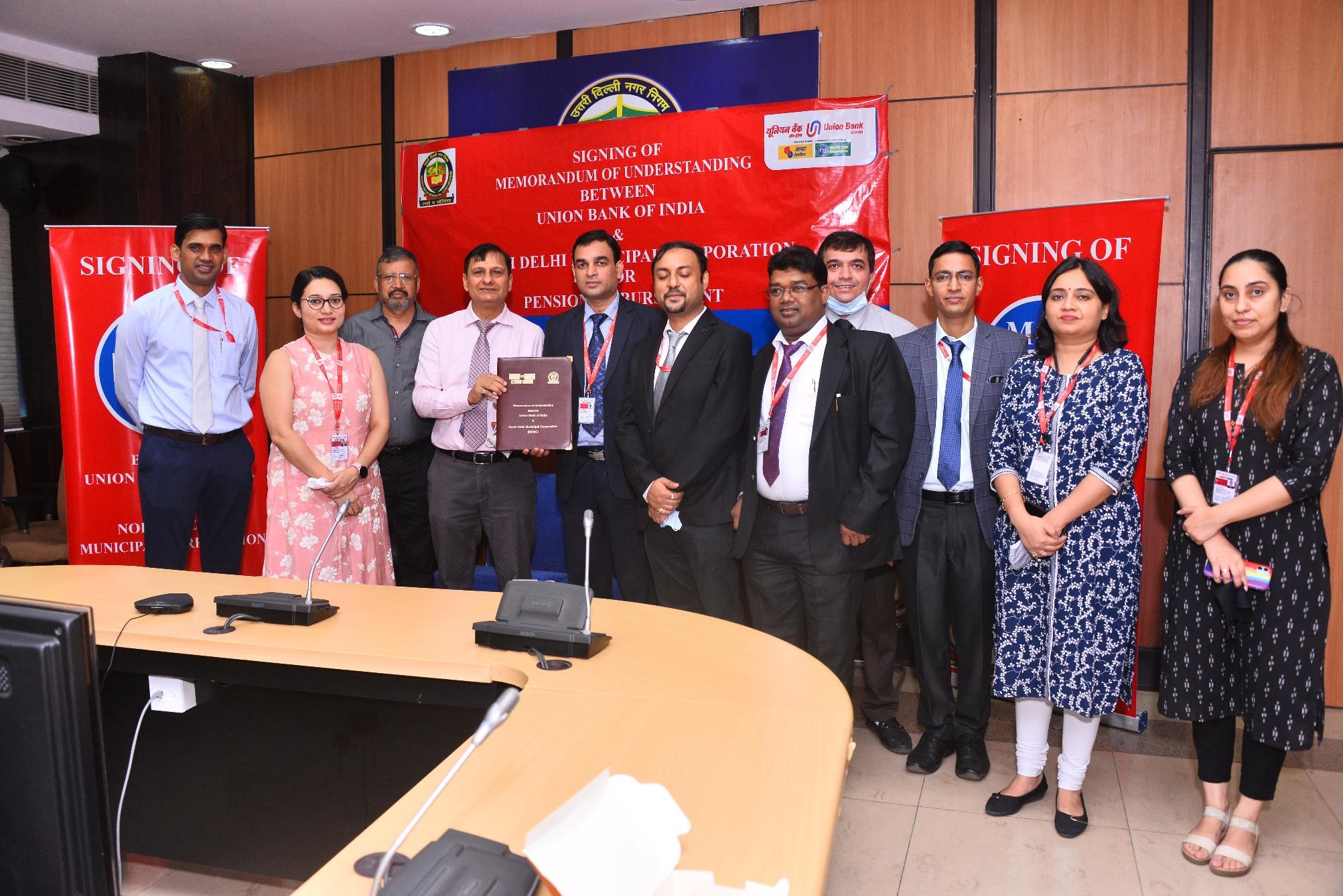 union-bank-of-india-signs-mou-with-north-delhi-municipal-corporation-for-pension-disbursement-of-their-employees