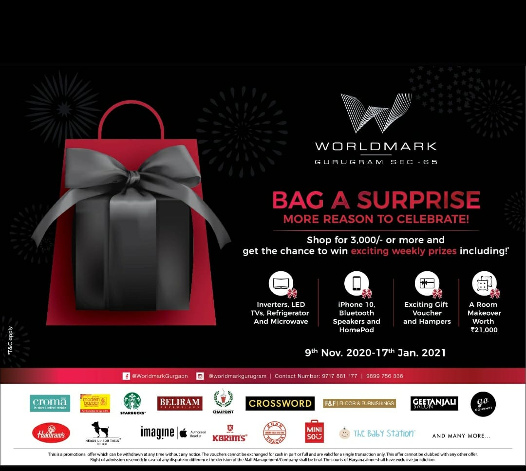 Bharti Realty offers the opportunity to shop small and win big at Worldmark Aerocity and Gurugram decoding=